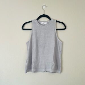 NWOT Carly Jean Los Angeles Playa Tank Top, Silver, size Small